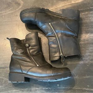 Harley Davidson Women's Amherst 5.5-Inch Leather Motorcycle Boots D84236 Black